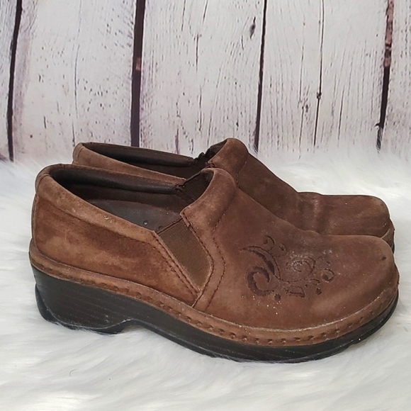 KLOGS MISSION MOCHA MOLE EMBROIDERED LEATHER SUEDE SHOES WOMENS SIZE 7M - Picture 9 of 17